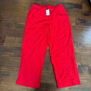 A New Day Womens Career Pants Rayon Flowy Elastic Waist Size 14